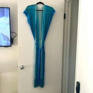 Luli Fama Metallic Beach Coverup